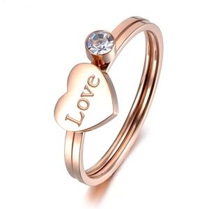 Titanium Rose Stainless AAA Zircon Ring BLACK FRIDAY SALE